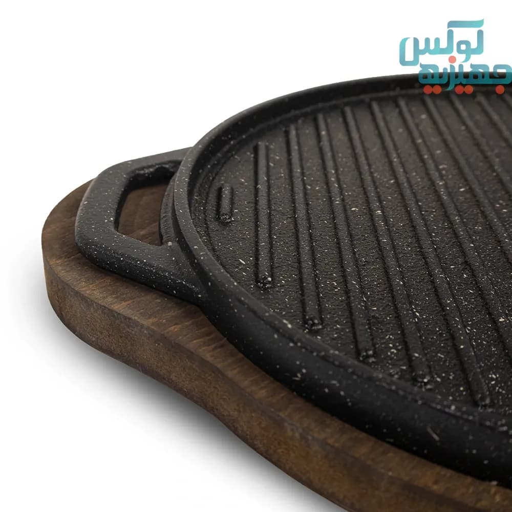 تابه گریل چدن گرد کوچک باچوب یونیک کد 6005 — تصویر ۵