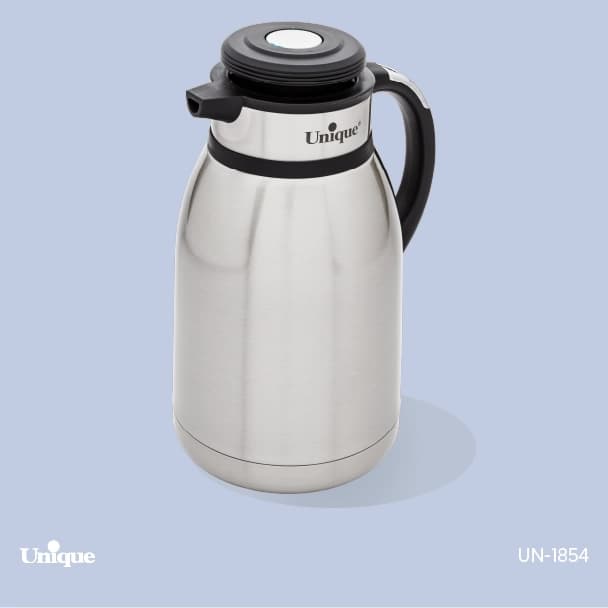 فلاکس 2 لیتر استیل بدون شیشه یونیک کد 1854 — تصویر ۵