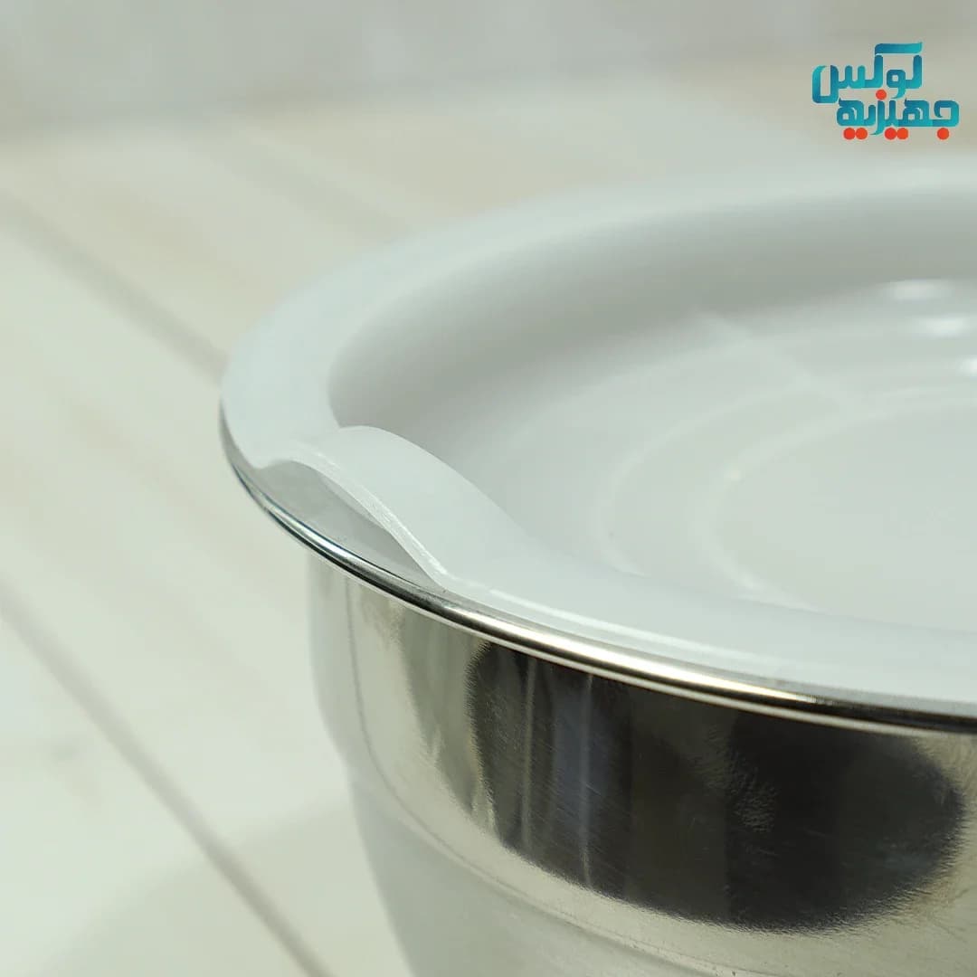 ست کاسه استیل دربدار 5 سایز برند yyi — تصویر ۵