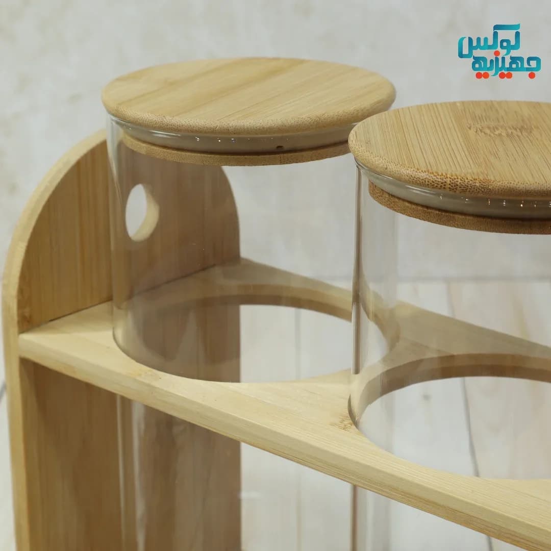 ست بانکه پیرکس 3 عددی با استند بامبو کد 193 — تصویر ۱۰