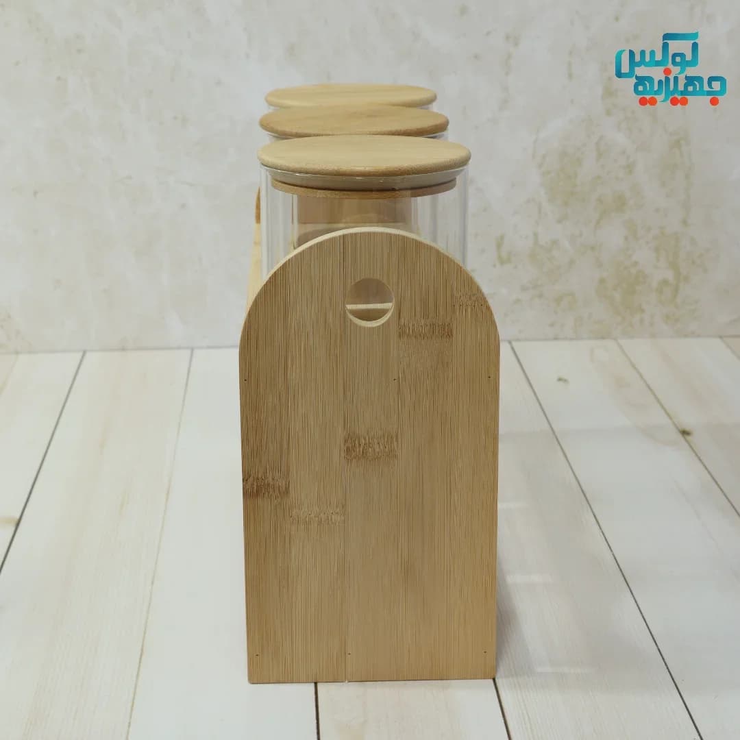 ست بانکه پیرکس 3 عددی با استند بامبو کد 193 — تصویر ۸