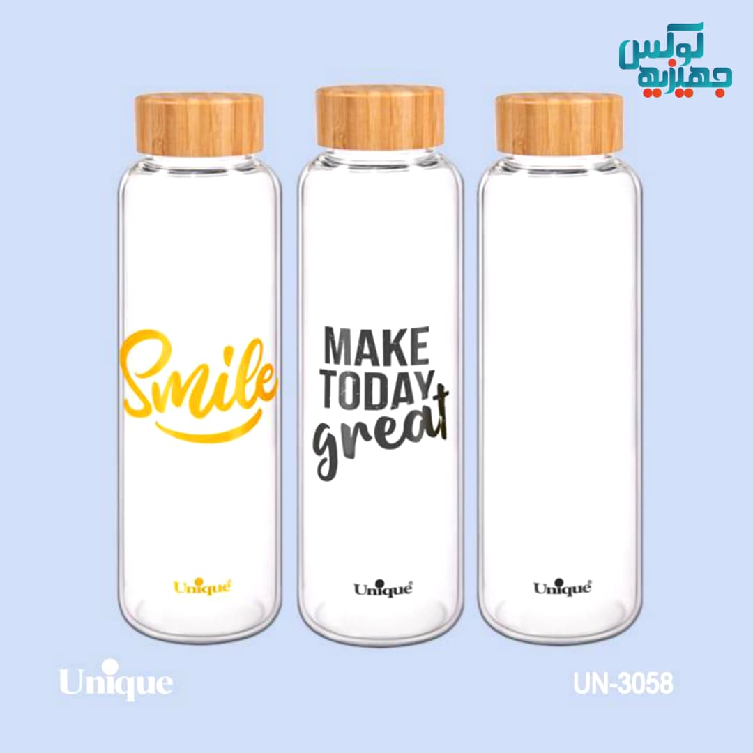 بطري آب شيشه در بامبو یونیک ظرفیت 1030 ميل کد 3058 — تصویر ۲