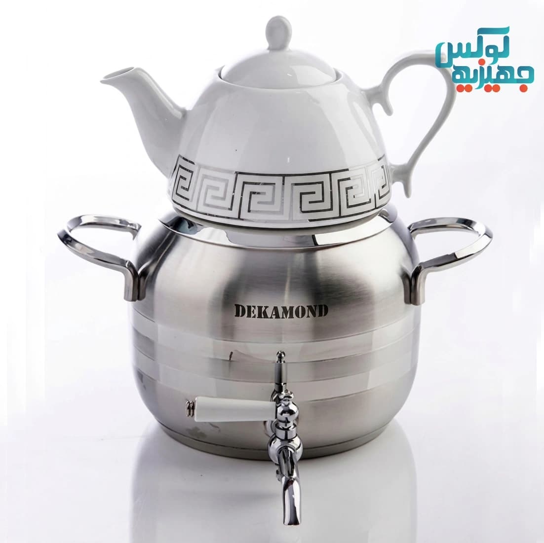 کتری قوری 3.5 لیتر تیلا دکاموند با ورق 0.8 کد 9065 — تصویر ۲