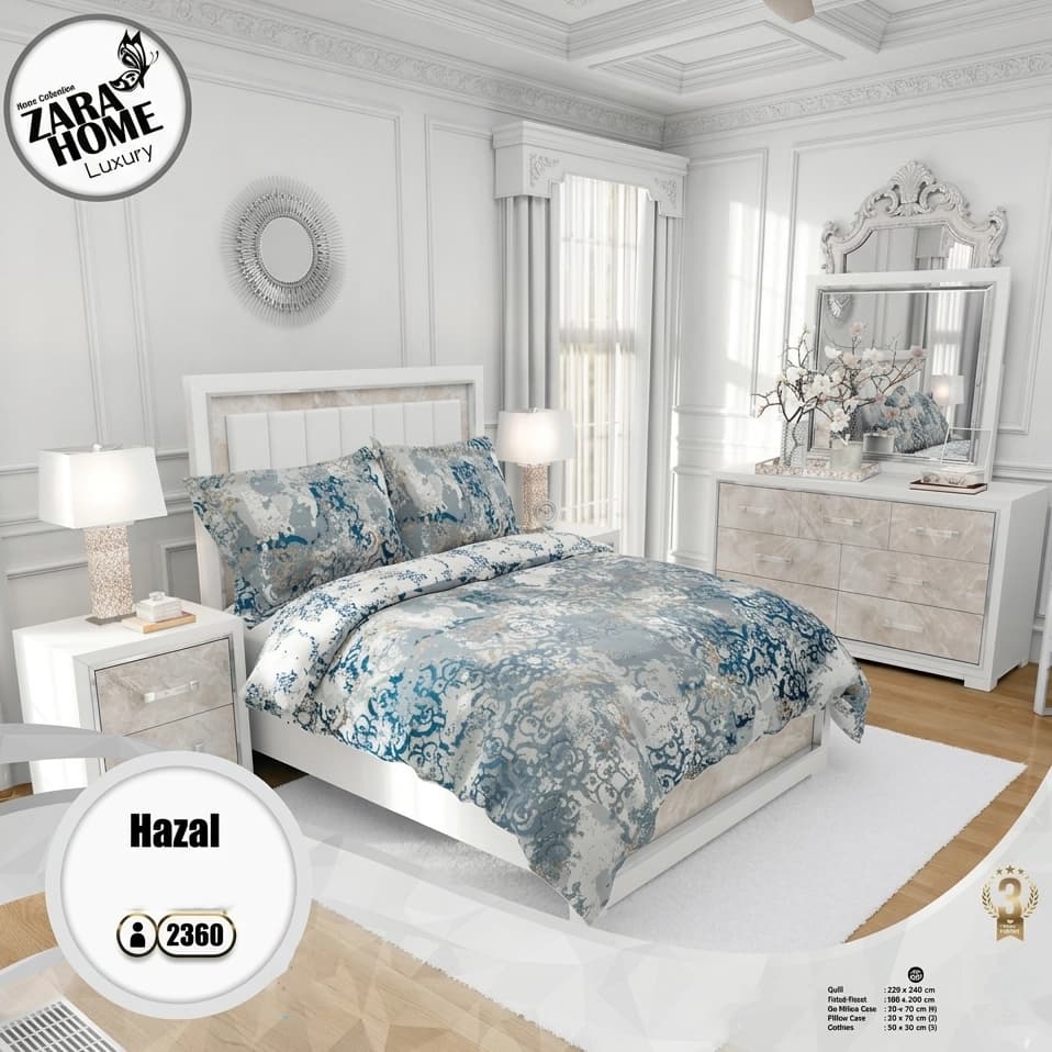 روتختی دونفره زاراهوم طرح hazal کد 2360