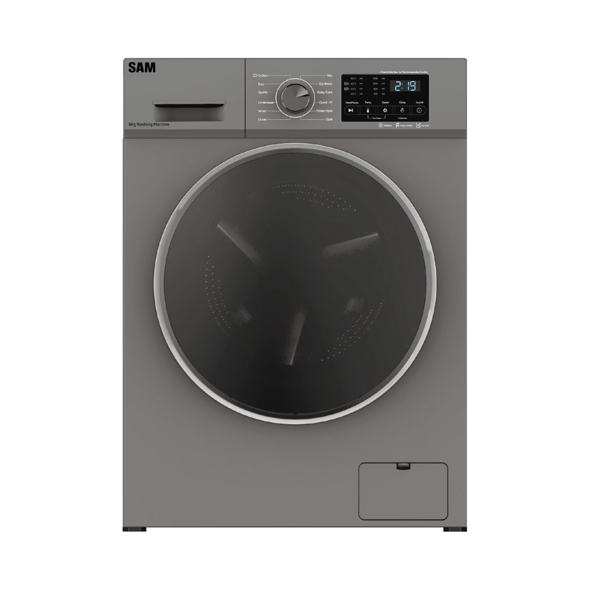 ماشین لباسشویی سام مدل BL-Q1435/IN-اینوکس — تصویر ۲