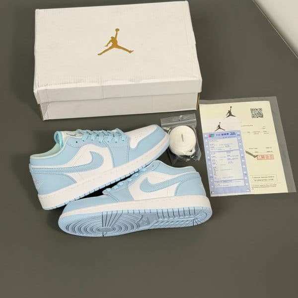 نایک جردن وان لو آیس بِلو Jordan 1 Low White Ice Blue — تصویر ۳