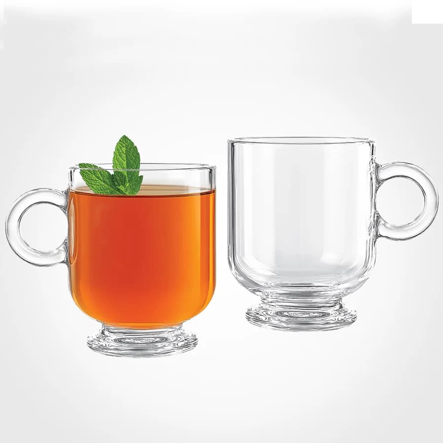 فنجان شیشه ای پایه دار 220 سی سی لیمون کد 2484 — تصویر ۶