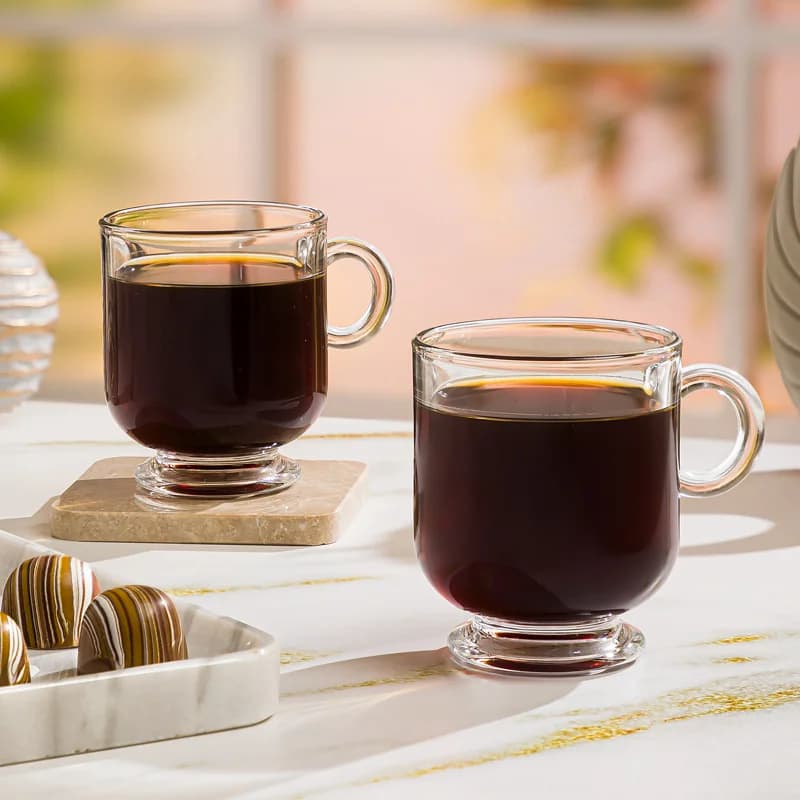 فنجان شیشه ای پایه دار 220 سی سی لیمون کد 2484 — تصویر ۴