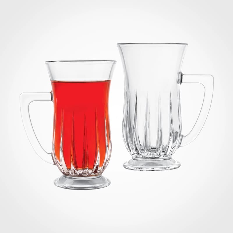 استکان شیشه ای دسته دار 150 سی سی لیمون کد 2447 — تصویر ۳