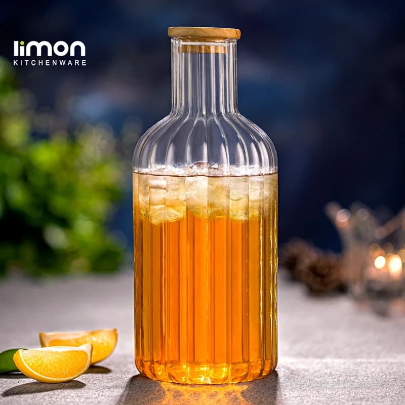 بطری 1.4 لیتر درب چوبی لیمون کد 2355