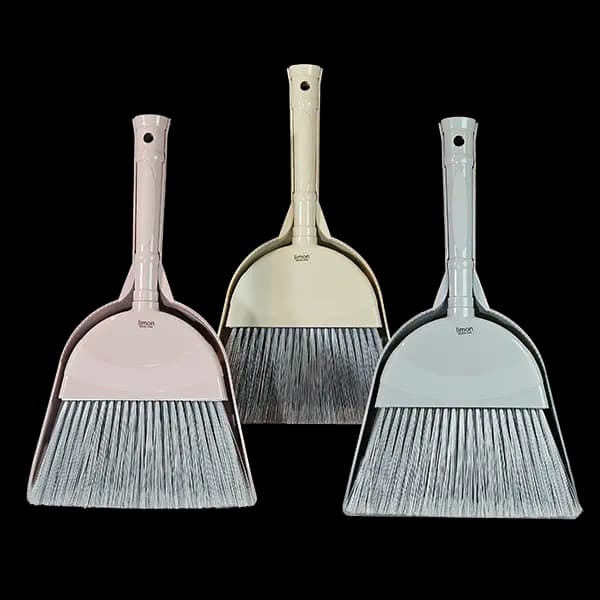 ست جارو خاک انداز کوتاه لیمون کد 1102 | سبک با قابلیت اتصال دسته بلند