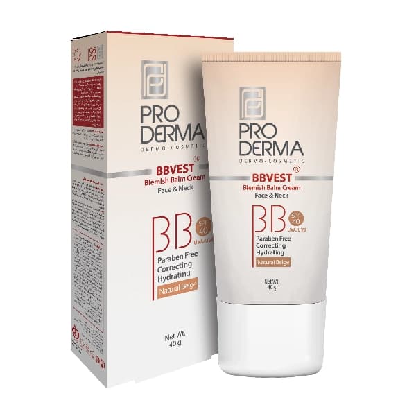 کرم پوشاننده صورت BB بژ طبیعی SPF40 پرودرما — تصویر ۴