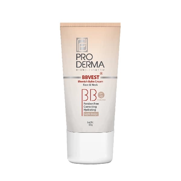 کرم پوشاننده صورت BB بژ روشن SPF40 پرودرما — تصویر ۳