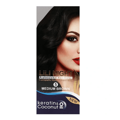 کیت رنگ مو لی لی نایت قهوه ای متوسط شماره 5 Medium Brown LiLi Night