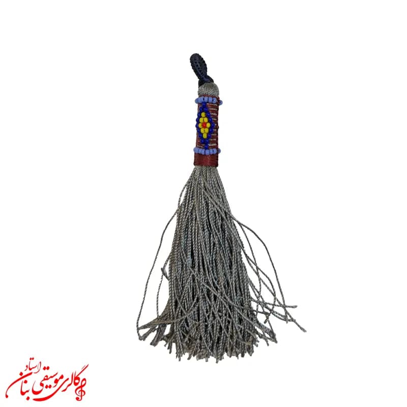 آویز زینتی دوتار و سه تار | آویز ابریشمی منجوق بافی دسته ساز — تصویر ۶