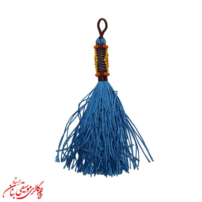 آویز زینتی دوتار و سه تار | آویز ابریشمی منجوق بافی دسته ساز