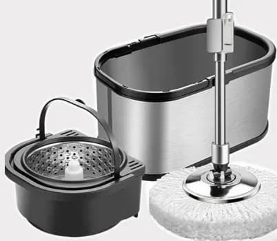 سطل و تی چرخشی WS طرح تمام استیل نگیر بیضی کد SS10