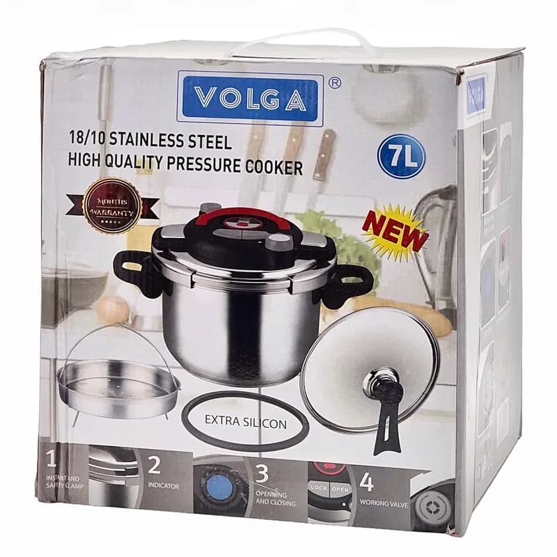 زودپز ولگا مدل VOLGA-58-B گنجایش 7 لیتر — تصویر ۲