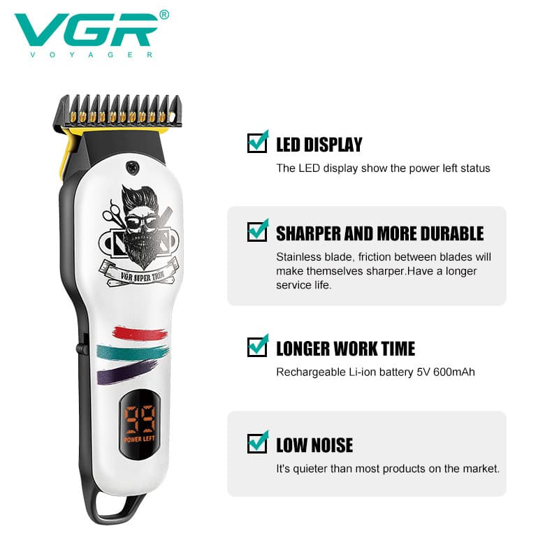 ماشین اصلاح موی سر و صورت وی جی ار مدل V-971 — تصویر ۱۱