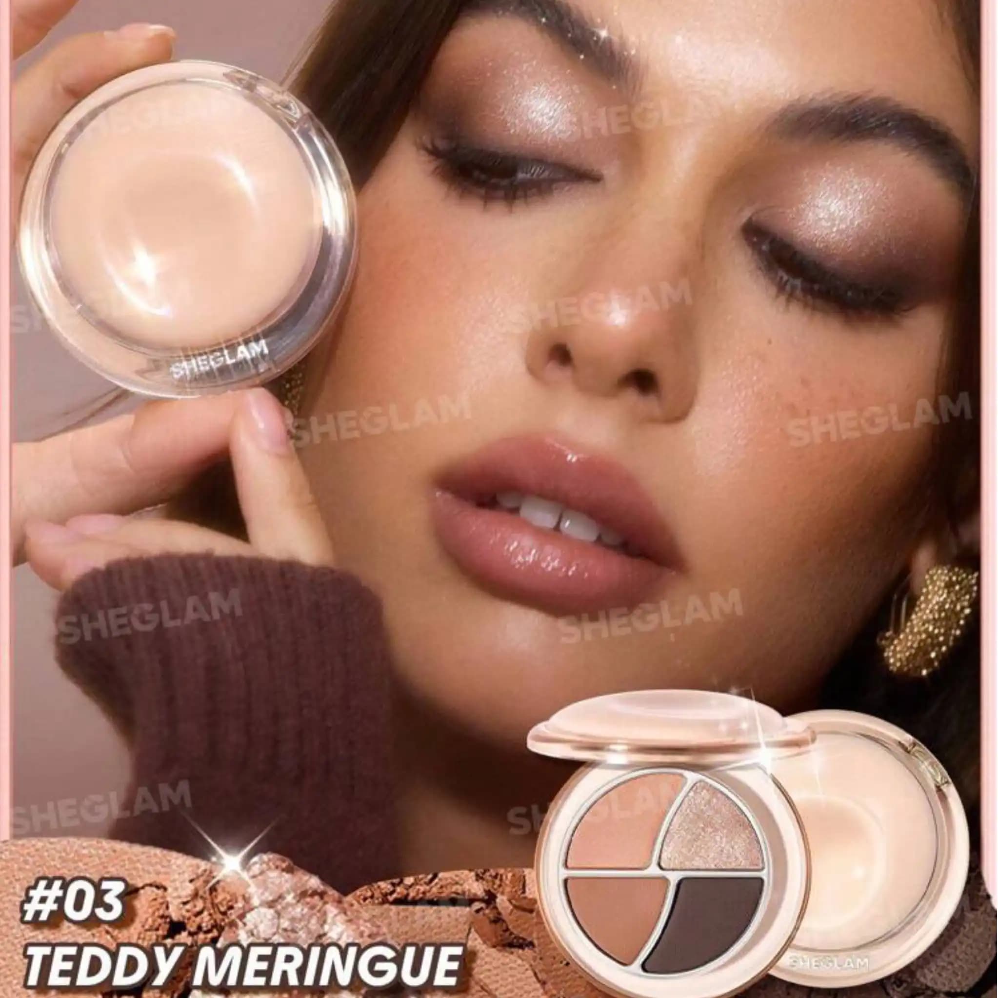 پالت سایه 4 رنگ شیگلم رنگ Teddy Meringue — تصویر ۳