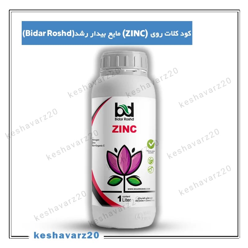 کود کلات روی (ZINC) مایع 7% بیدار رشد 1 لیتری — تصویر ۲