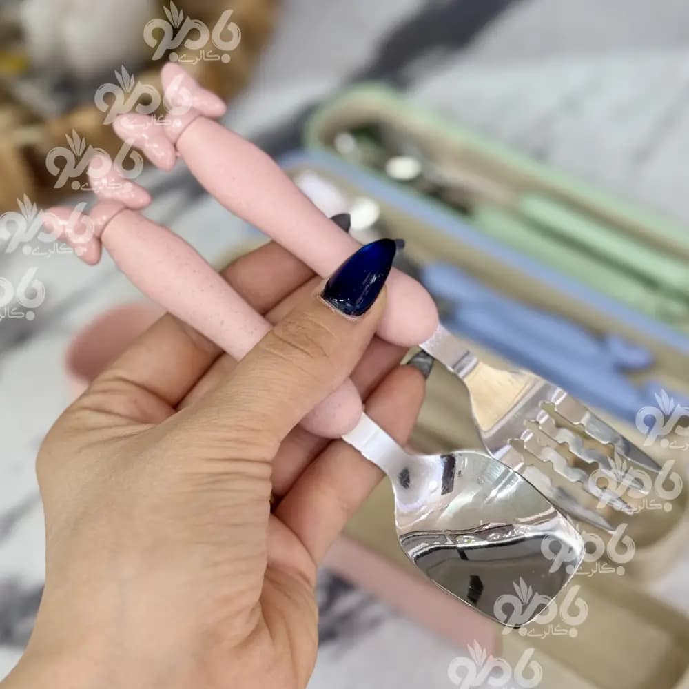 قاشق چنگال تک نفره پاپیون — تصویر ۲
