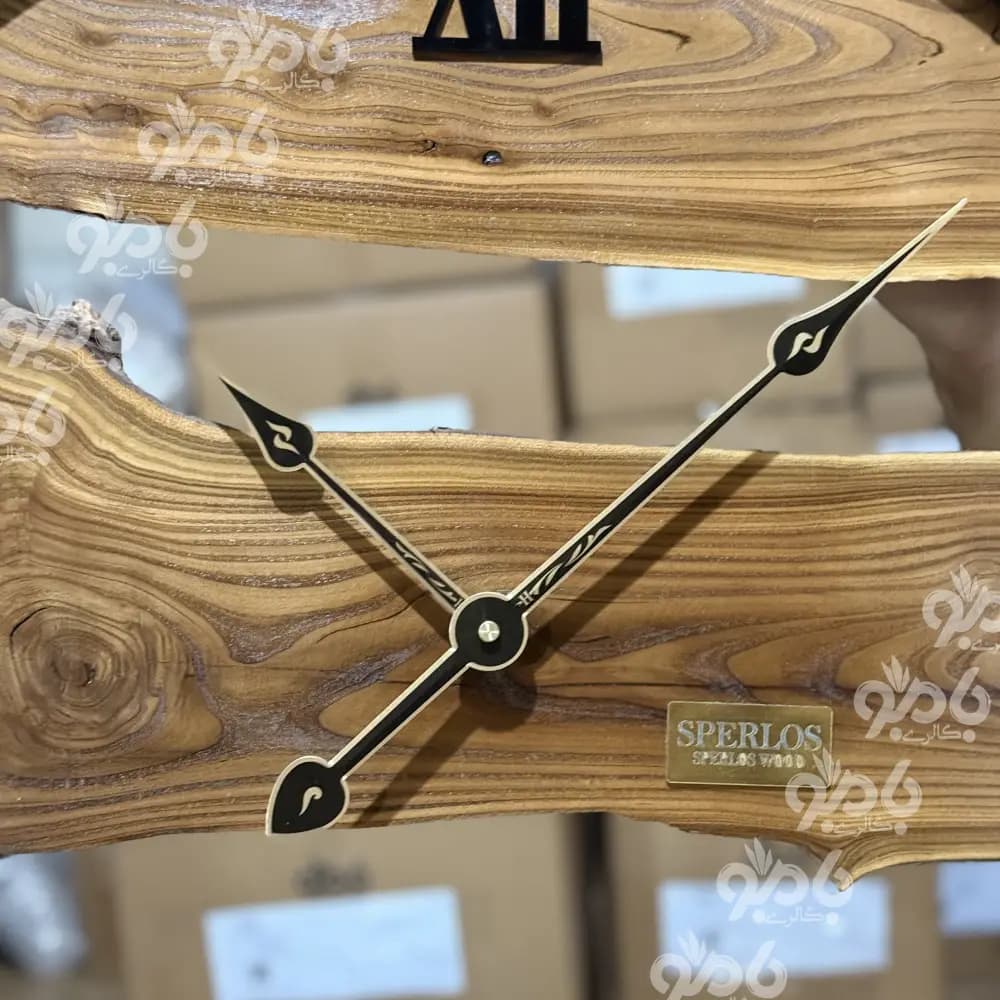 ساعت دیواری چوبی روستیک قطر60 — تصویر ۲