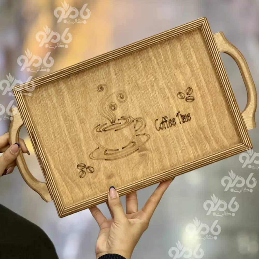 سینی چوبی پلای وود کف طرحدار 22*33 — تصویر ۵