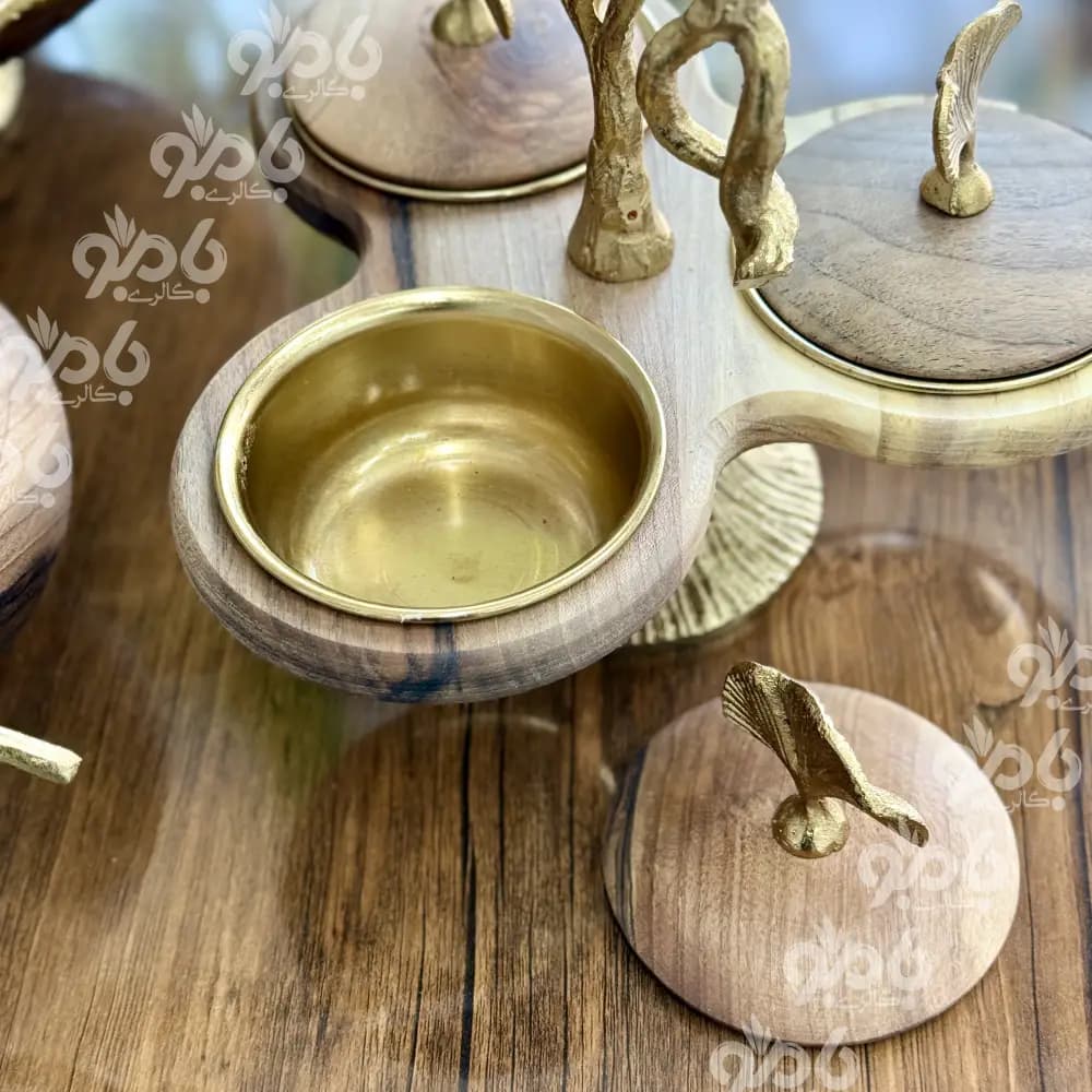 سرویس پذیرایی4تکه درختی طلایی کد750.33 — تصویر ۴