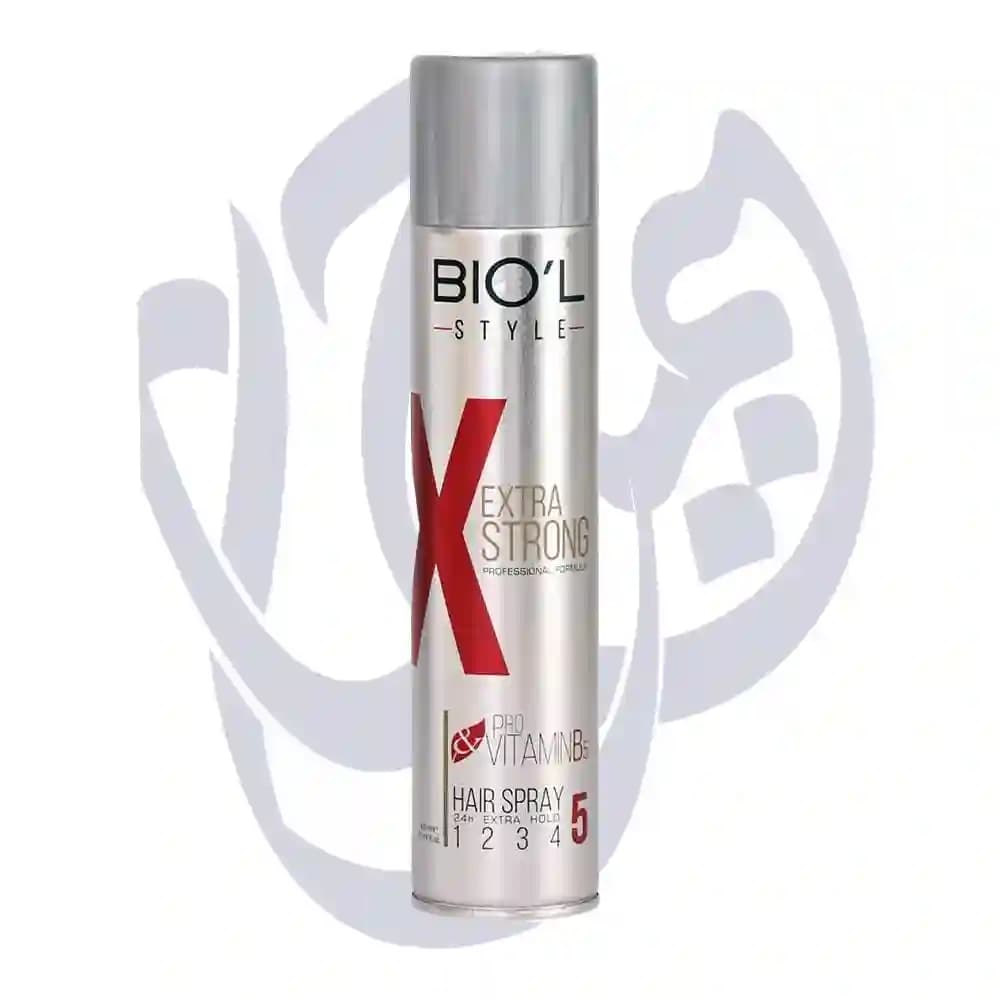 اسپری حالت دهنده مو (تافت) بیول شماره 5 سایز متوسط BIOL EXTRA STRONG-250ML