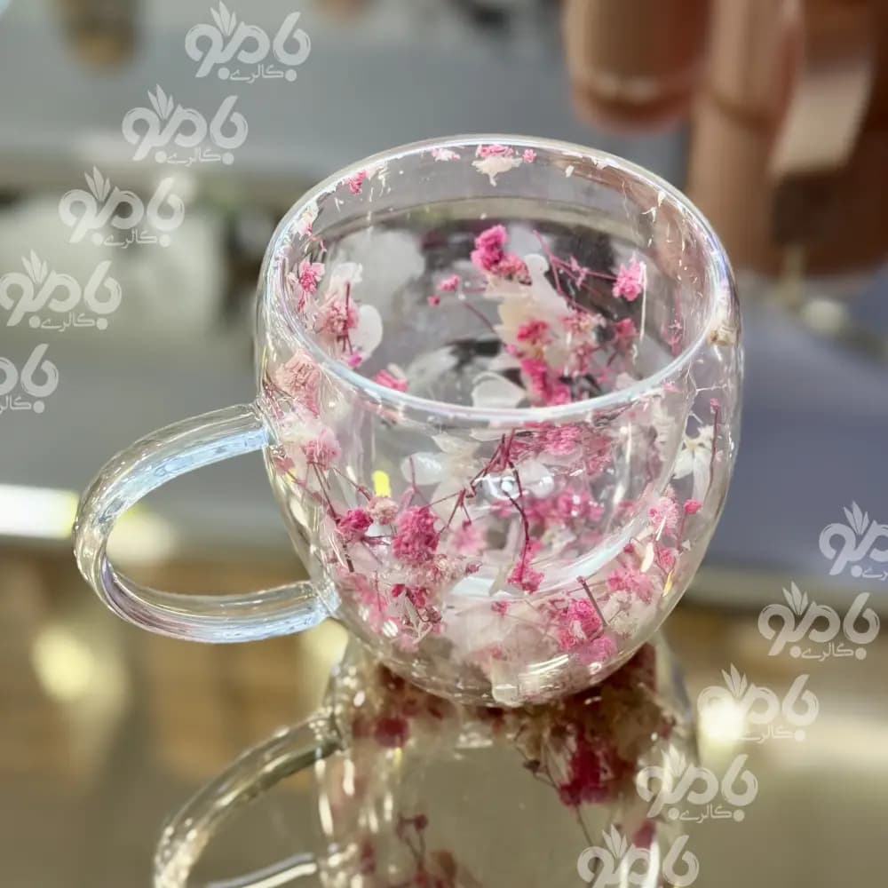 ماگ دوجداره داخل گلدار L6-46 — تصویر ۳