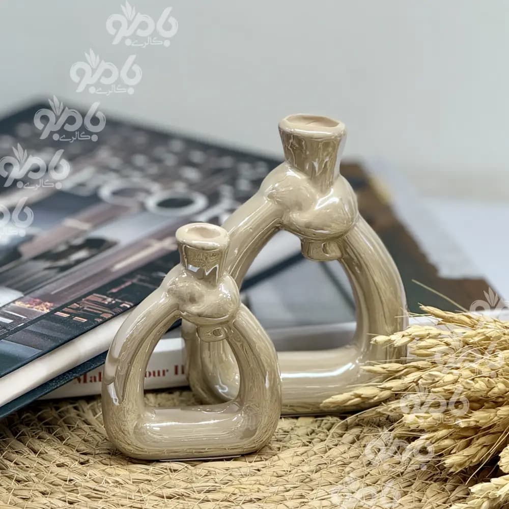 گلدان سرامیکی رزین2 سایز پاپیون — تصویر ۳