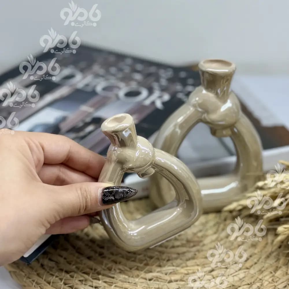 گلدان سرامیکی رزین2 سایز پاپیون — تصویر ۴
