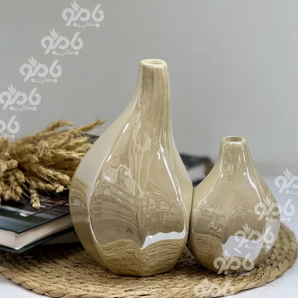 گلدان سرامیکی رزین 2سایز الماس — تصویر ۴