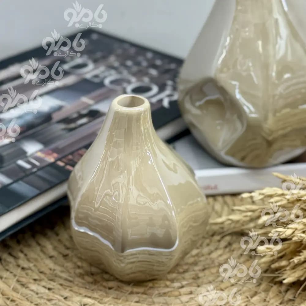 گلدان سرامیکی رزین 2سایز الماس — تصویر ۶