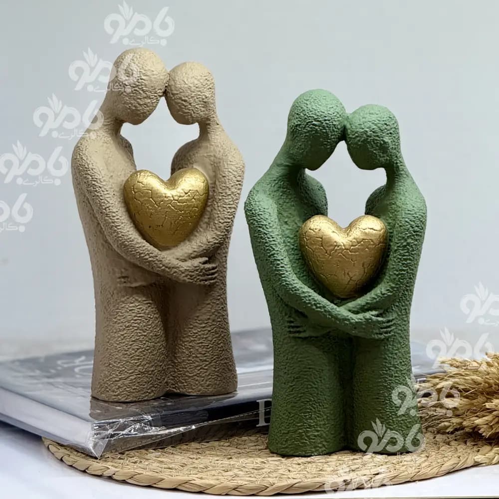 مجسمه رزین تک زوج قلبی — تصویر ۵