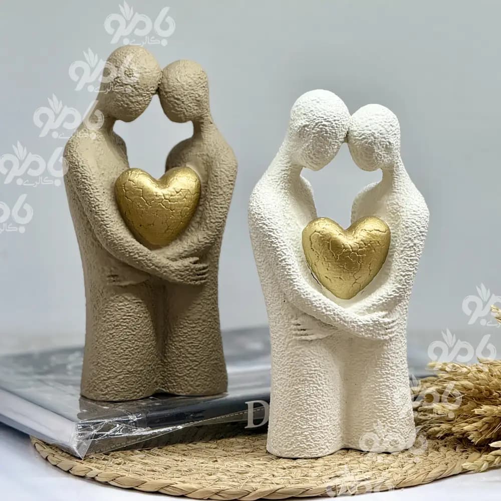 مجسمه رزین تک زوج قلبی