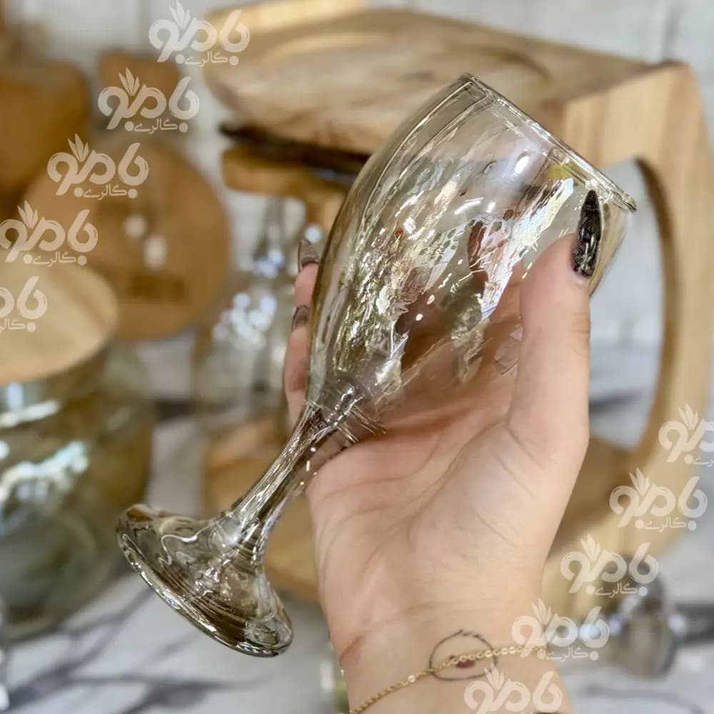کلمن شیشه ای الگا بار چرخشی شامپاینی — تصویر ۷