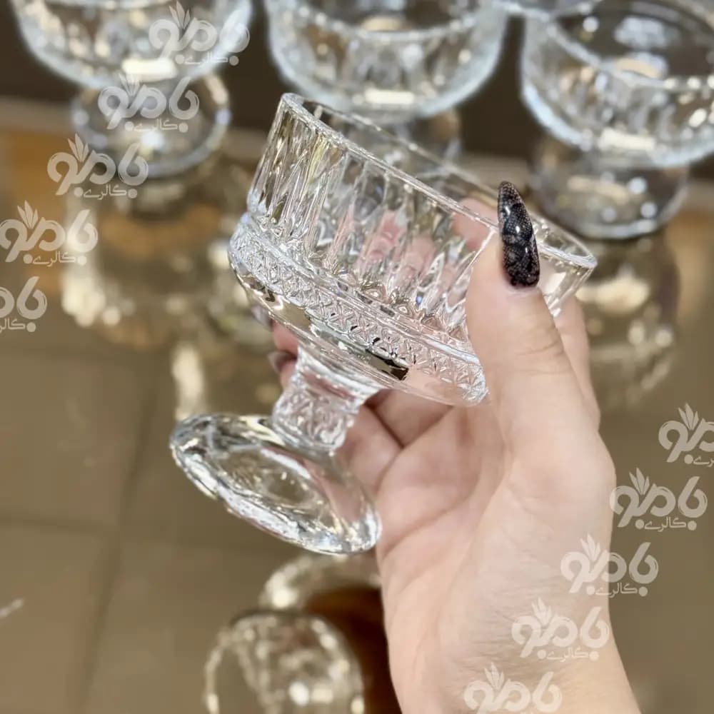 بستنی خوری شیشه ای اسلو 6عددی — تصویر ۲