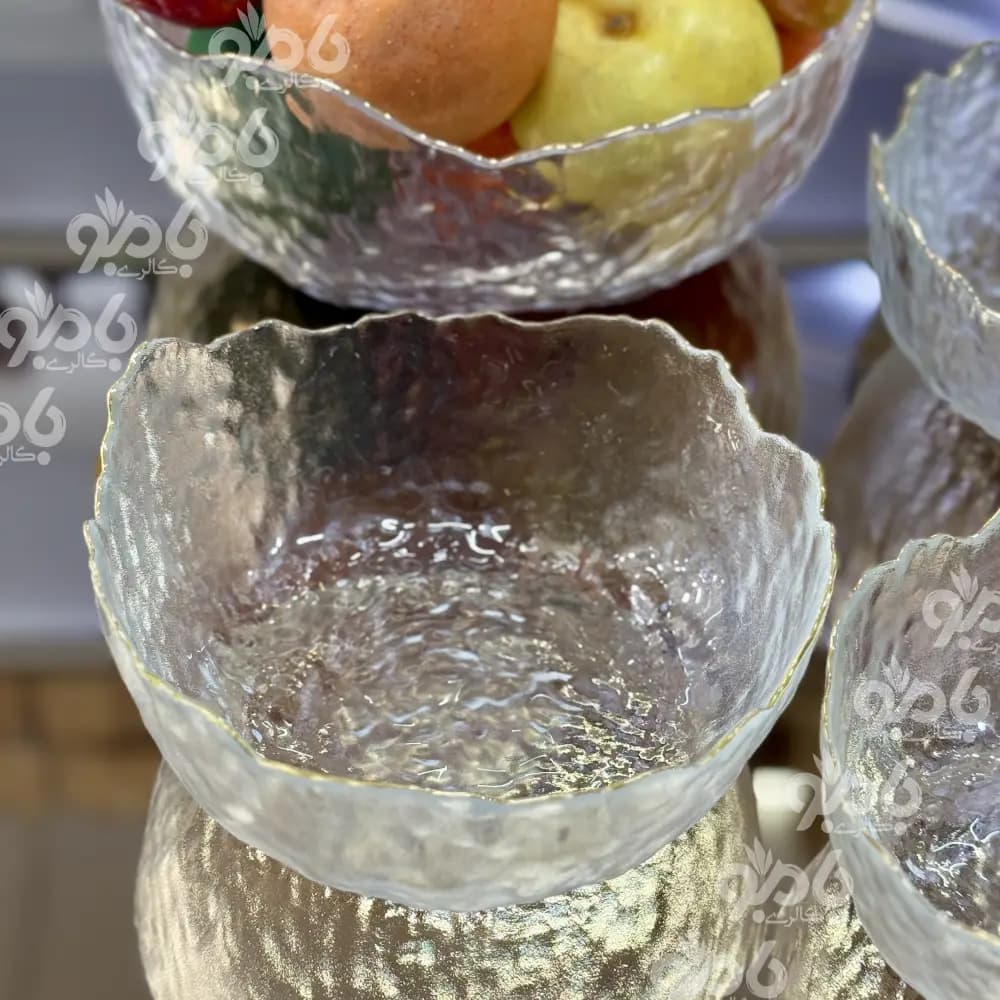 کاسه شیشه ای4تیکه لب طلا یخی — تصویر ۲