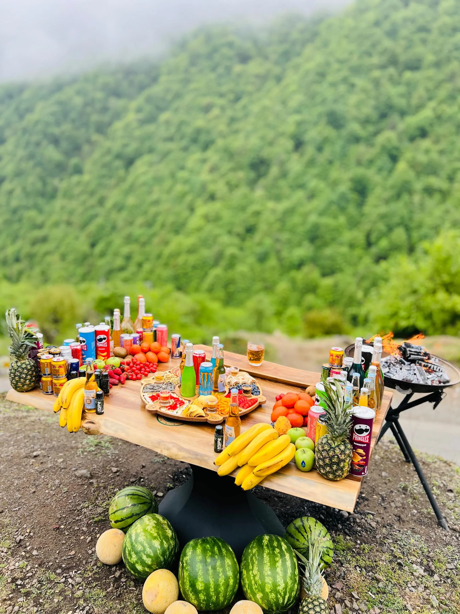سینی مزه ۶ نفره گردان چوب روسی — تصویر ۳