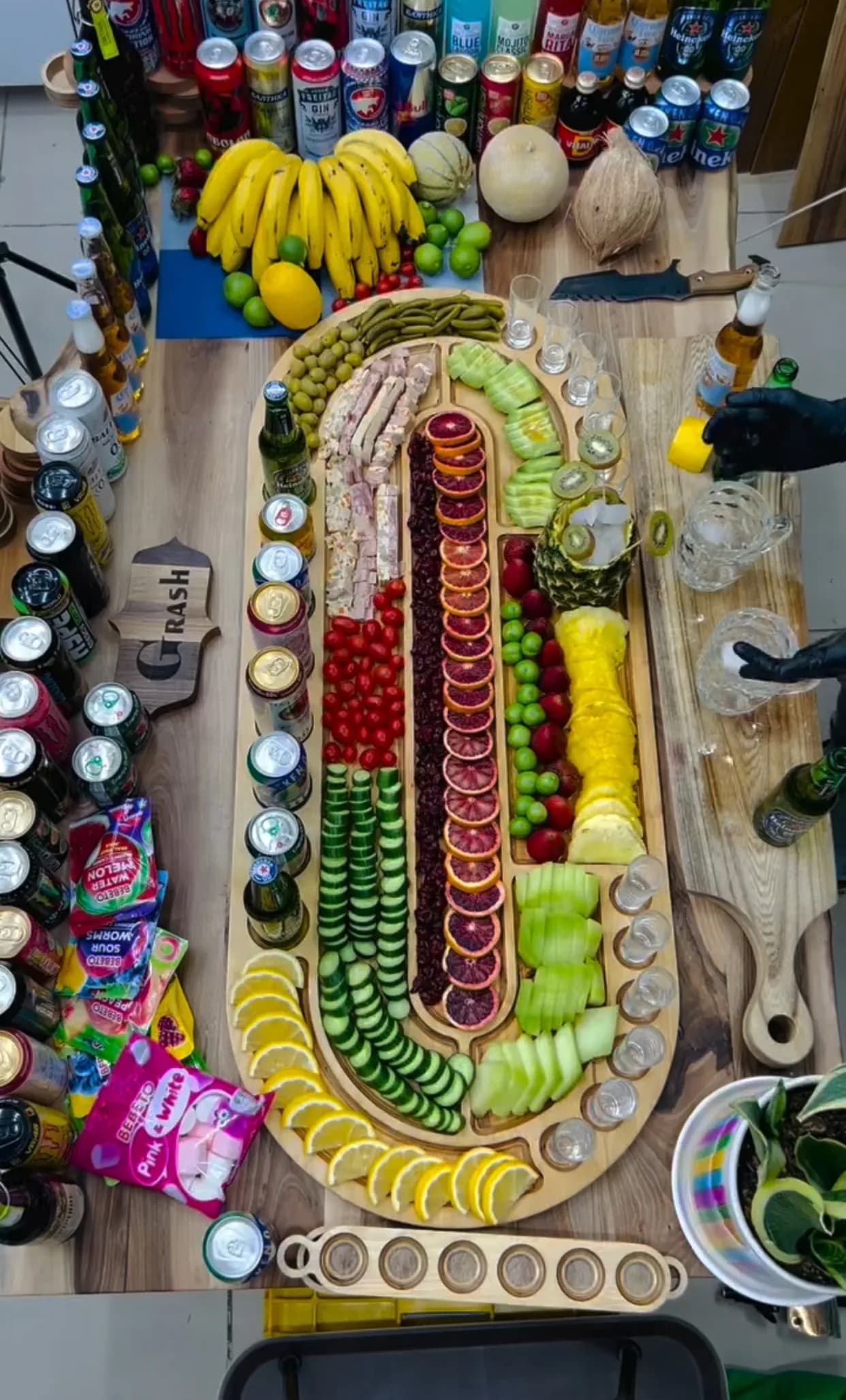 سینی مزه 12 نفره گراش چوب طرح بیضی سری دوم