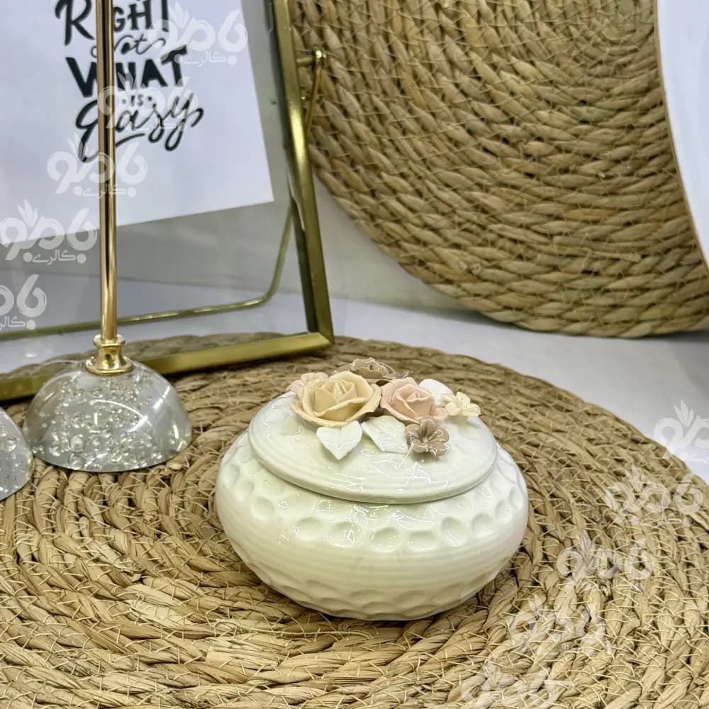 جاجواهری سرامیکی قطر8.5 گلدار1010 — تصویر ۳