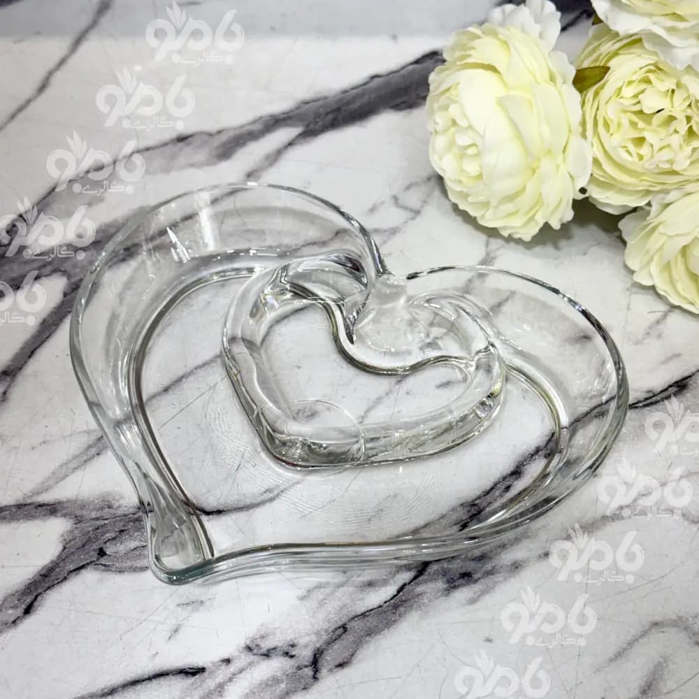 اردوخوری شیشه ای سیمپل قلبی — تصویر ۳