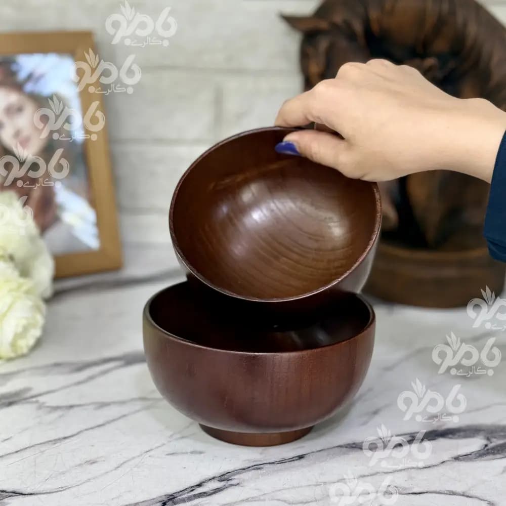 کاسه چوبی وارداتی تیره — تصویر ۲