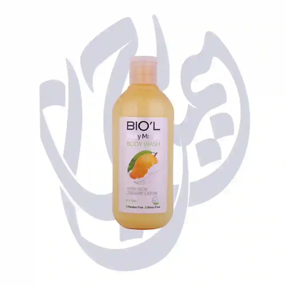 شامپو بدن کرمی بیول مدل Milky Mango، رطوبترسان، دارای گلیسیرین، فاقد پارابن و سیلیکون، مناسب پوست خشک حجم 400 میلیلیتر