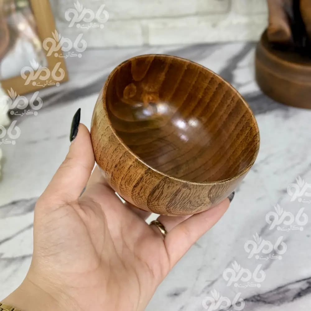 پیاله چوبی وارداتی تیره کوچک 7*10 — تصویر ۴