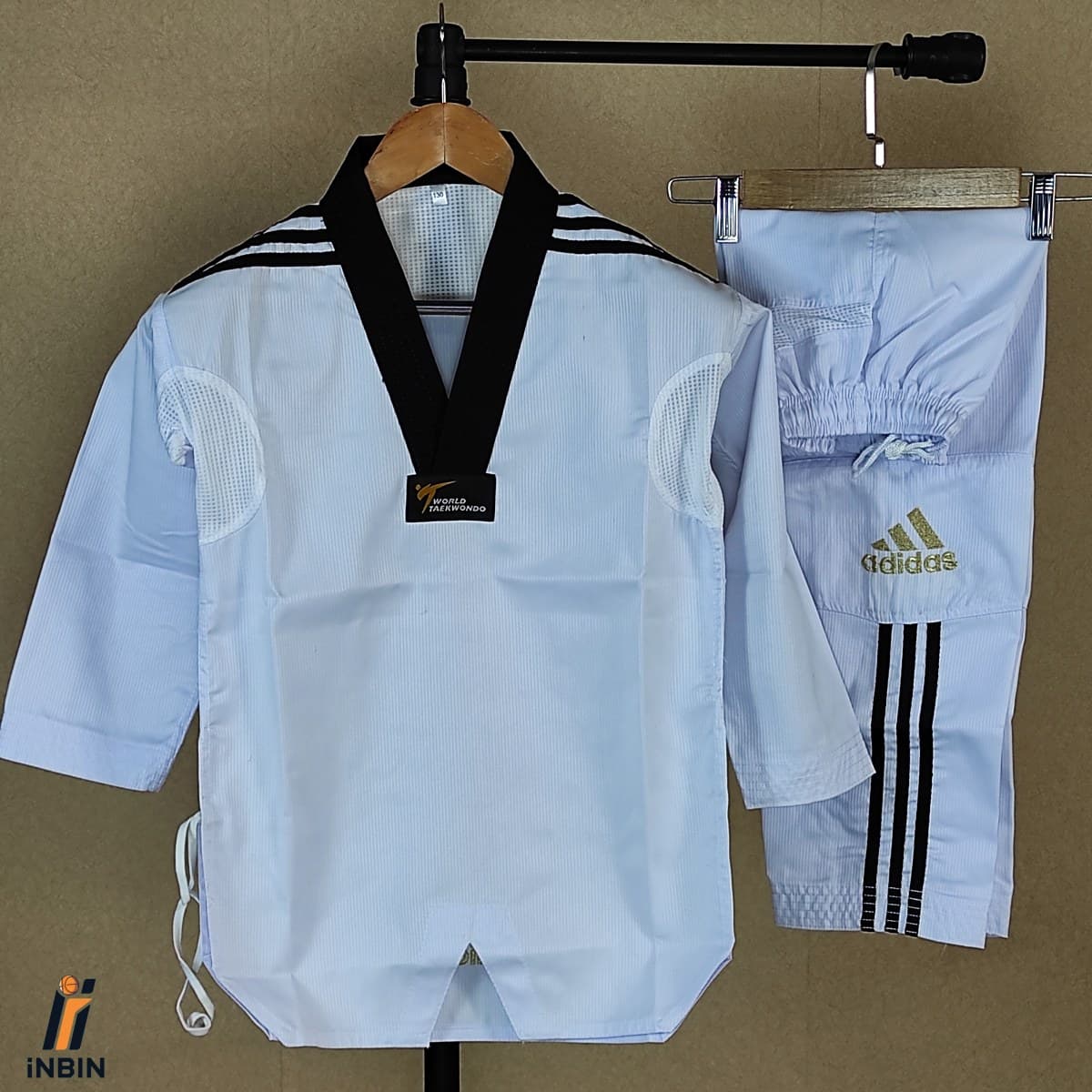 لباس تکواندو کبریتی طرح آدیداس به همراه شلوار کد 67648 — تصویر ۹