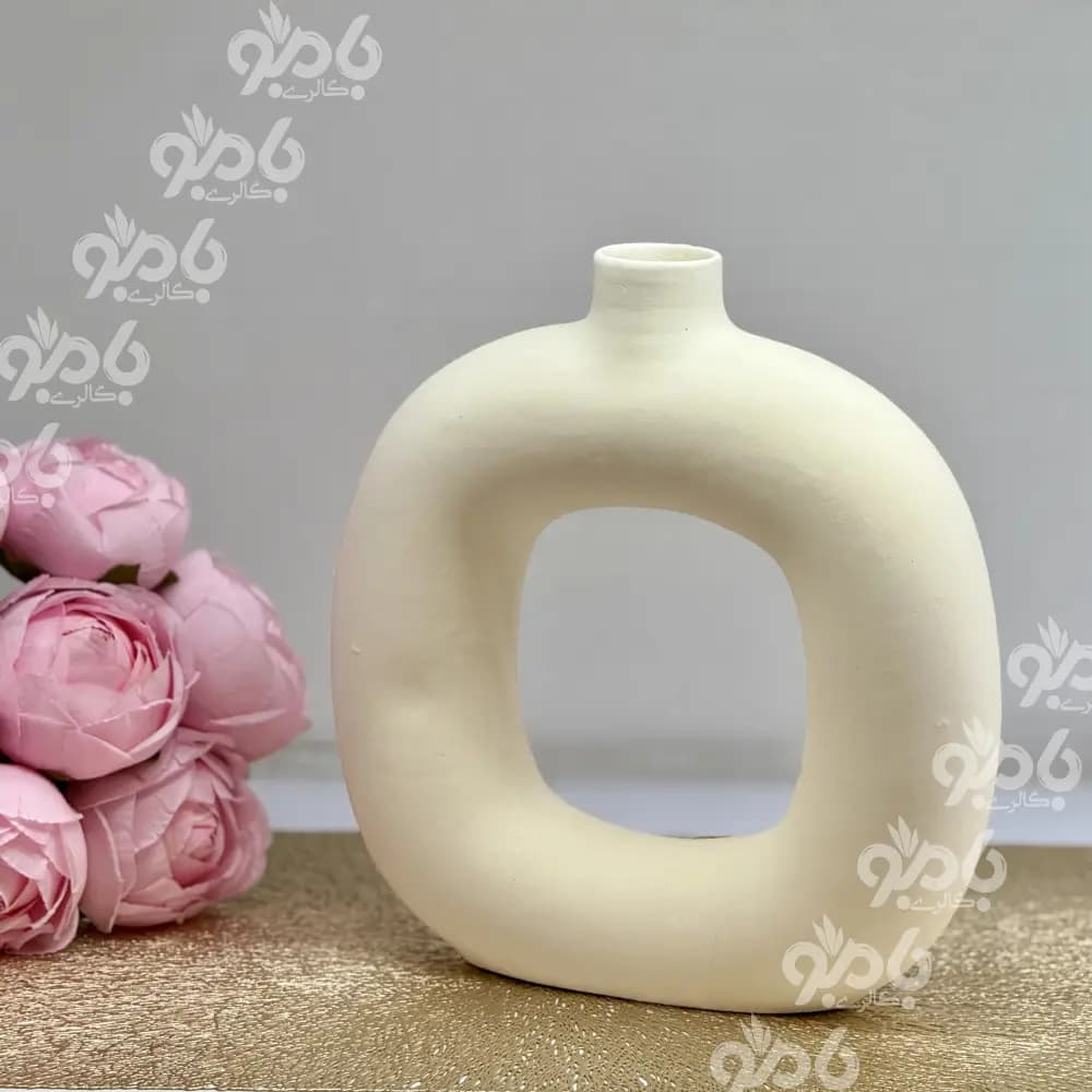 گلدان سرامیکی خام مات مربع 9033