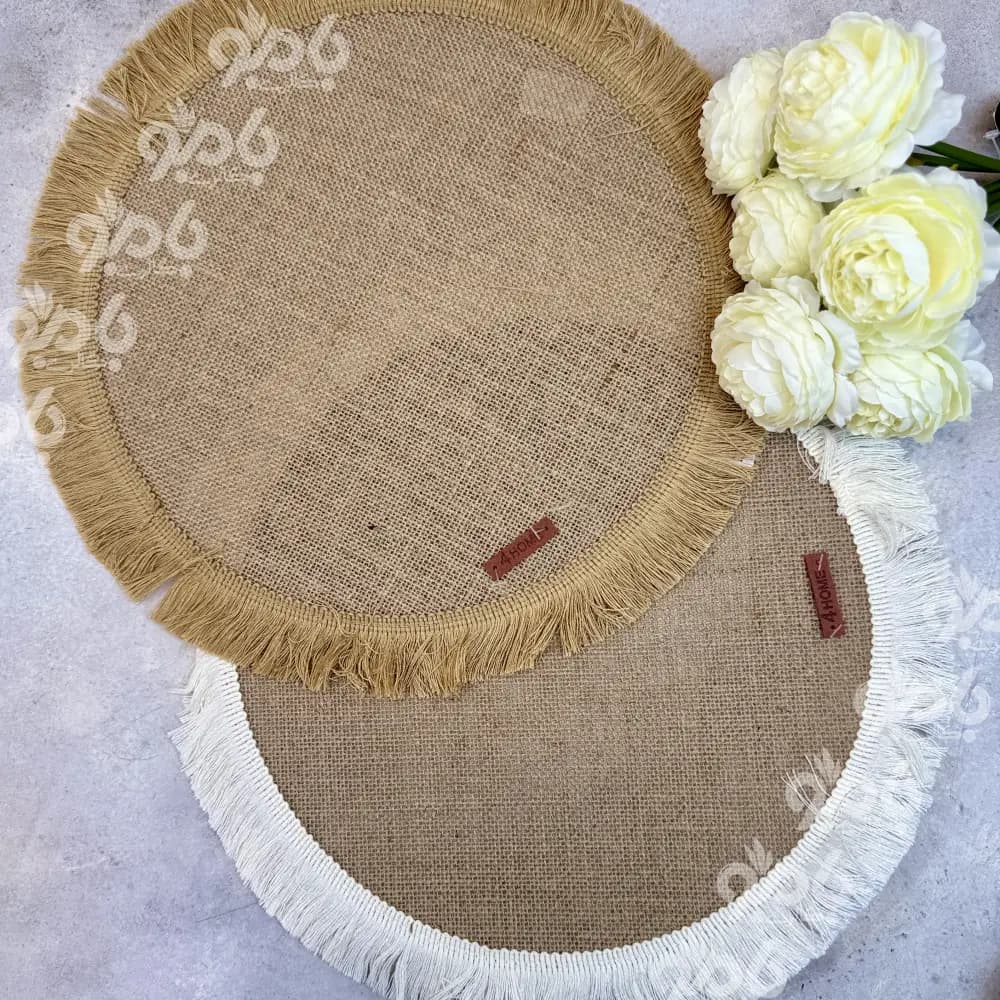 زیر بشقابی گرد منگوله دار 38سانت کد5 — تصویر ۴